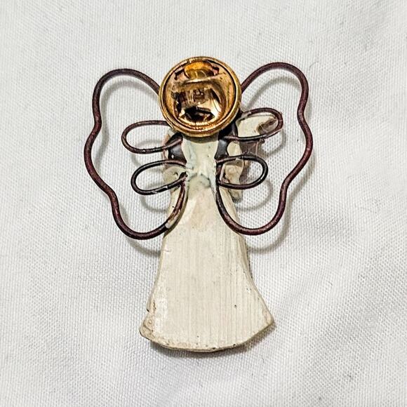 VINTAGE 1990s Angel brooch pin - Picture 3 of 5